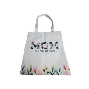 Mother's Day Floral Mom You are My Hero Shopping Tote